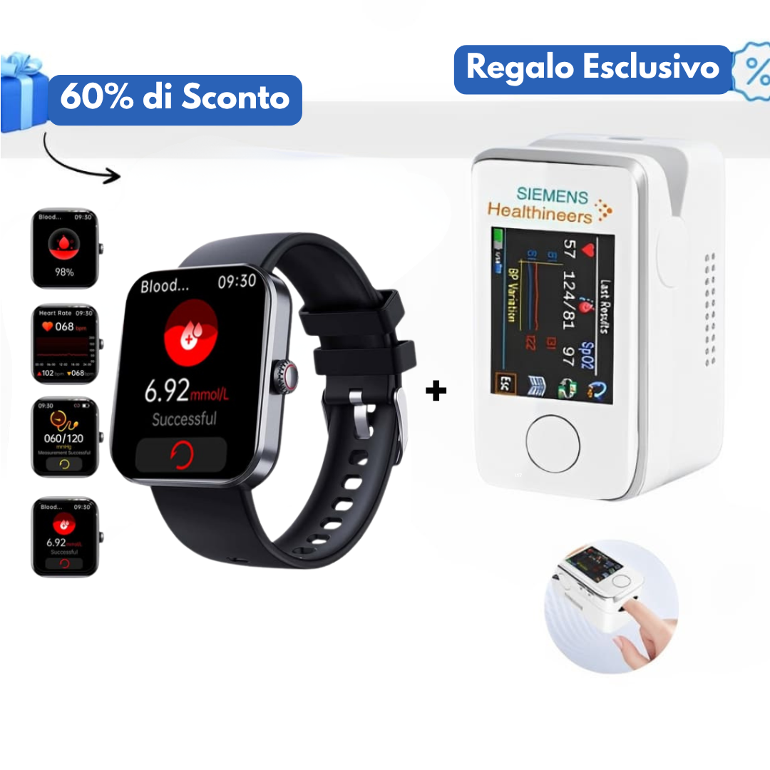 Medidor multifunción de glucemia + Reloj Monitor – COMPRA 1 Y RECIBE OTRO GRATIS ✅